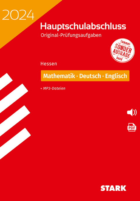 STARK Original-Pr&uuml;fungen Hauptschulabschluss 2024 - Mathematik, Deutsch, Englisch - Hessen