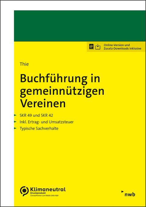 Buchf&uuml;hrung in gemeinn&uuml;tzigen Vereinen - Bernhard Thie
