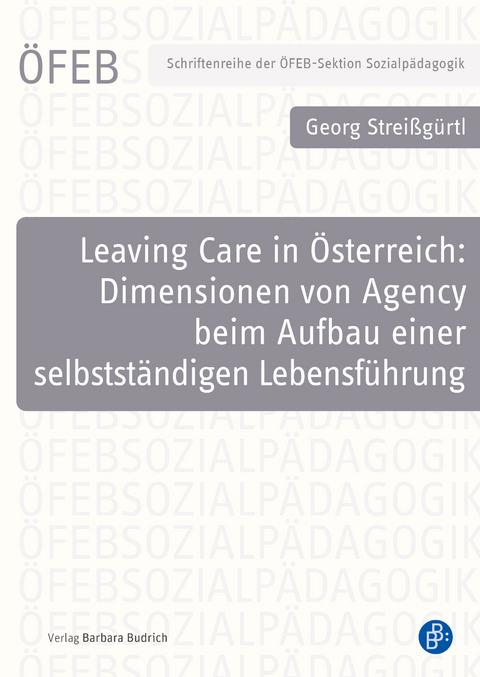 Leaving Care in &Ouml;sterreich: Dimensionen von Agency beim Aufbau einer selbstst&auml;ndigen Lebensf&uuml;hrung - Georg Strei&szlig;g&uuml;rtl