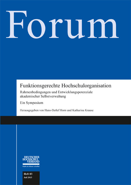 Funktionsgerechte Hochschulorganisation - 