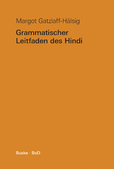 Grammatischer Leitfaden des Hindi - Gatzlaff-Hälsig, Margot
