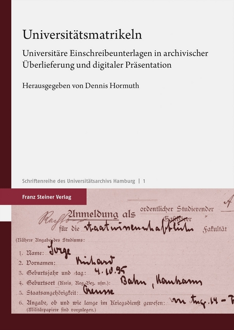 Universit&auml;tsmatrikeln - 