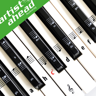 ARTIST AHEAD® Noten Aufkleber für Klavier & Keyboard - 