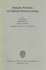 Optimales Wachstum und Optimale Standortverteilung. - 