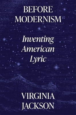 Before Modernism - Virginia Jackson