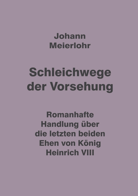 Schleichwege der Vorsehung - Johann Meierlohr