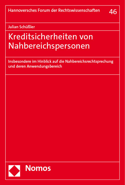 Kreditsicherheiten von Nahbereichspersonen - Julian Sch&uuml;&szlig;ler