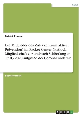 Die Mitglieder des ZAP (Zentrum aktiver Pr&Atilde;&curren;vention) im Racket Center Nu&Atilde;loch. Mitgliedschaft vor und nach Schlie&Atilde;ung am 17.03.2020 aufgrund der Corona-Pandemie - Patrick Pfanne