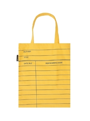 Library Card (Light Yellow) Tote Bag -  Out of Print