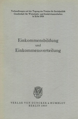 Einkommensbildung und Einkommensverteilung. - 