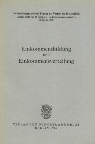 Einkommensbildung und Einkommensverteilung.