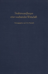 Strukturwandlungen einer wachsenden Wirtschaft. - 
