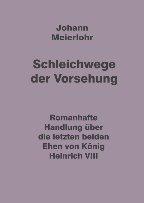 Schleichwege der Vorsehung - Johann Meierlohr