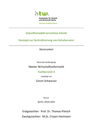 Zukunftsmodell serverlose Schule