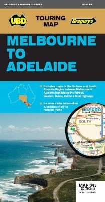 Melbourne to Adelaide Map 345 3rd ed -  UBD Gregory's
