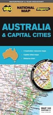 Australia & Cities Map 180 11th ed (waterproof) -  UBD Gregory's