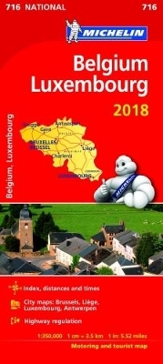 Belgium & Luxembourg 2018 - Michelin National Map 716
