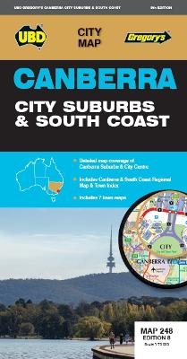 Canberra City Suburbs & South Coast Map 248 8th ed -  UBD Gregory's
