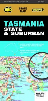 Tasmania State & Suburban Map 770 29th ed - UBD Gregory's