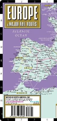 Streetwise Europe & Major Rail Routes Laminated Map