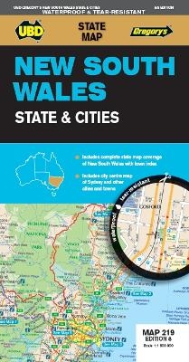 New South Wales State & Cities Map 219 8th ed (waterproof) -  UBD Gregory's
