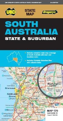 South Australia State & Suburban Map 570 31st ed -  UBD Gregory's