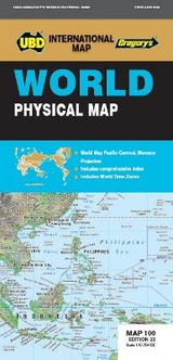 World Physical Map 100 22nd ed - UBD Gregory's