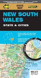 New South Wales State & Cities Map 219 10th (waterproof) - UBD Gregory's