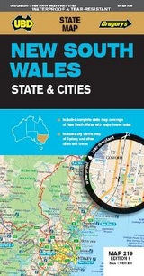 New South Wales State & Cities Map 219 9th ed waterproof - UBD Gregory's