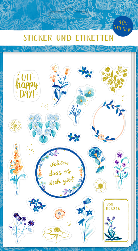 Sticker und Etiketten &ndash; Stickerbogen mit 100 Stickern