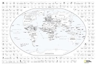 World Coloring Map [tubed] - National Geographic Maps