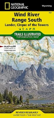 Wind River Range South Map [lander, Cirque Of The Towers]