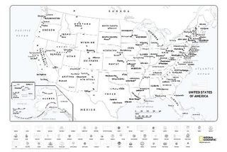 United States Coloring Map [tubed]