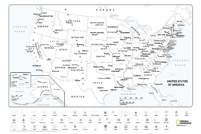 United States Coloring Map [tubed] - National Geographic Maps