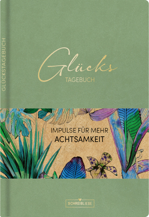 Gl&uuml;ckstagebuch Soft Touch Mint, vegan - 