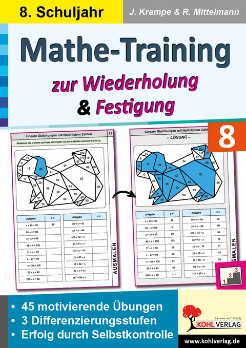 Mathe-Training Klasse 8 - J&ouml;rg Krampe, Rolf Mittelmann