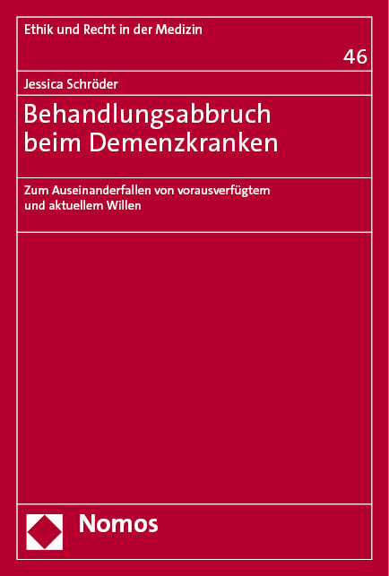 Behandlungsabbruch beim Demenzkranken - Jessica Schr&ouml;der