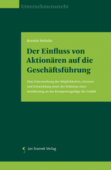 Der Einfluss von Aktion&auml;ren auf die Gesch&auml;ftsf&uuml;hrung - Kerstin Stritzke