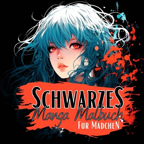 Manga Nation / Schwarzes Manga Malbuch f&uuml;r M&auml;dchen. - Lucy&acute;s Manga Malb&uuml;cher