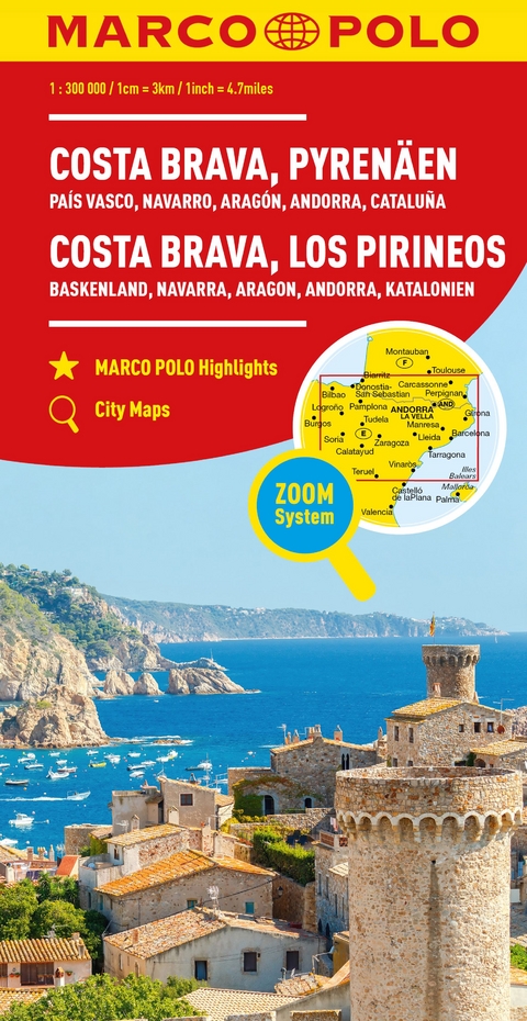 Costa Brava, Pyren&auml;en 1:300.000