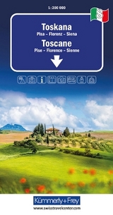 K&uuml;mmerly+Frey Regional-Strassenkarte 8 Toskana 1:200.000