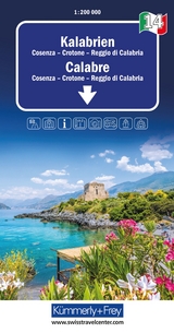 K&uuml;mmerly+Frey Regional-Strassenkarte 14 Kalabrien 1:200.000