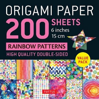 Origami Paper 200 sheets Rainbow Patterns 6