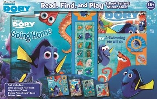 Disney Pixar Finding Dory: Read, Find, and Play 3-Book Look and Find and Sound Book Set and Sticker Sheet