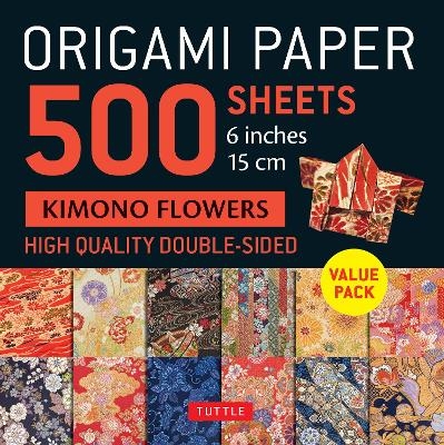 Origami Paper 500 sheets Kimono Flowers 6" (15 cm) - 
