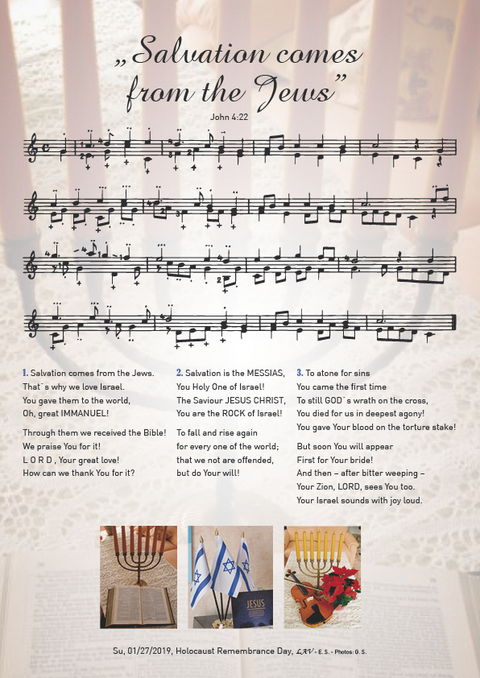 "Salvation comes from the Jews." John 4:22 - "Das Heil kommt von den Juden" - Ellen Schadt-Beck