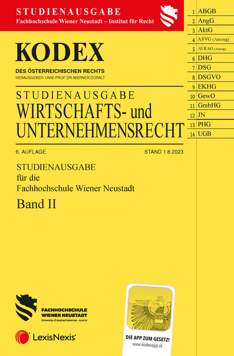 KODEX Wirtschafts- und Unternehmensrecht 2023 Band II - inkl. App - 
