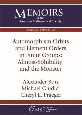 Automorphism Orbits and Element Orders in Finite Groups: Almost-Solubility and the Monster