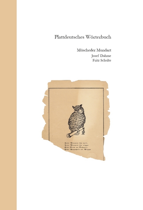 Plattdeutsches W&ouml;rterbuch - Josef Dahme, Fritz Schulte