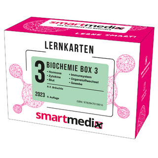 SmartMedix Lernkarten Biochemie Box 3: Hormone, Zytokine, Blut, Immunsystem, Organstoffwechsel und Gewebe
